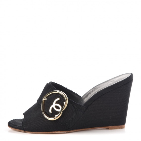 Chanel Wedge Slides - Picture 1 of 4